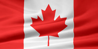 rippled Canadian flag